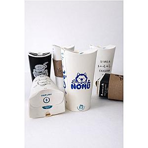 Vaso con Tapa de Papel Negro